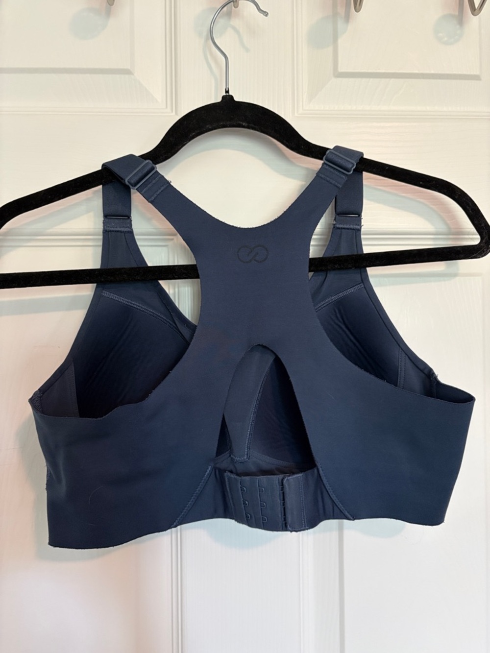 High-Support Navy Racerback Sports Bra - Picture 2 of 4
